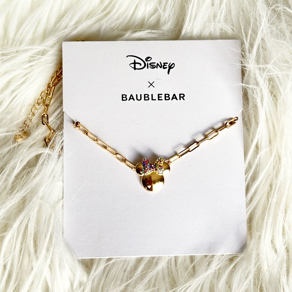 DISNEY x BAUBLEBAR MINNIE MOUSE GOLD PLATED BRASS NECKLACE